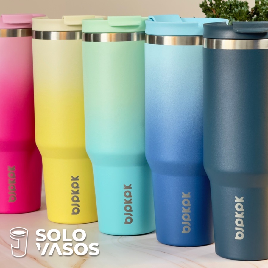 Vasos BJPK con agarre de 30 y 40 oz en colores degradados