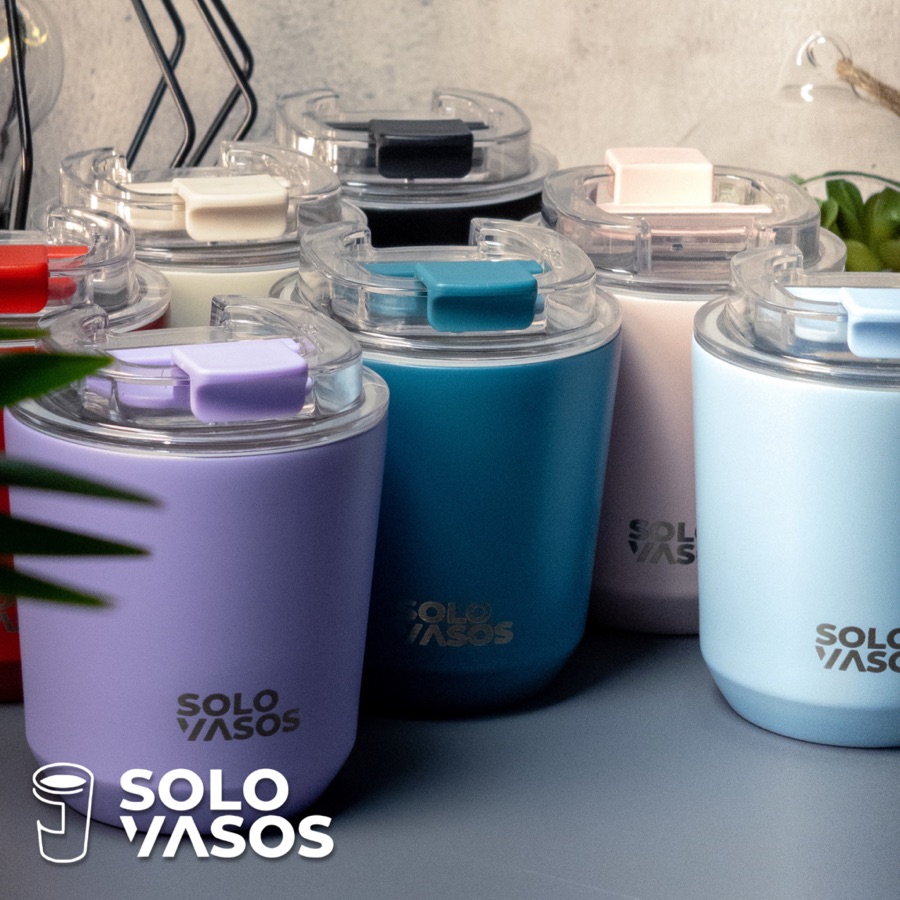 SoloVasos Rosca en varios colores con su tapa de rosca