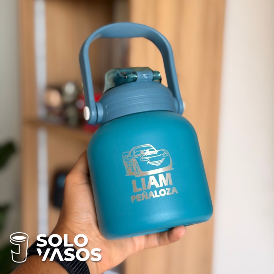 Termo BJPK 27 oz azul con su tapa