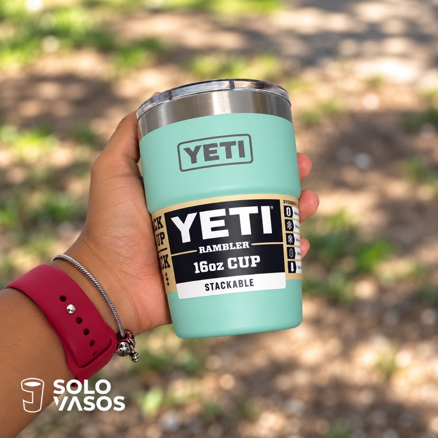YETI Rambler 16 oz color agua marina