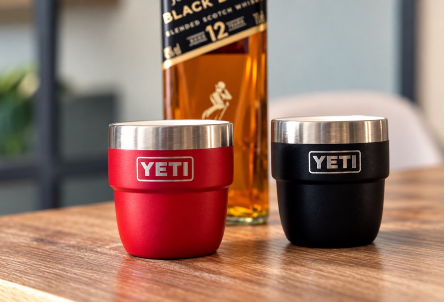 YETI 4 oz rojo y negro